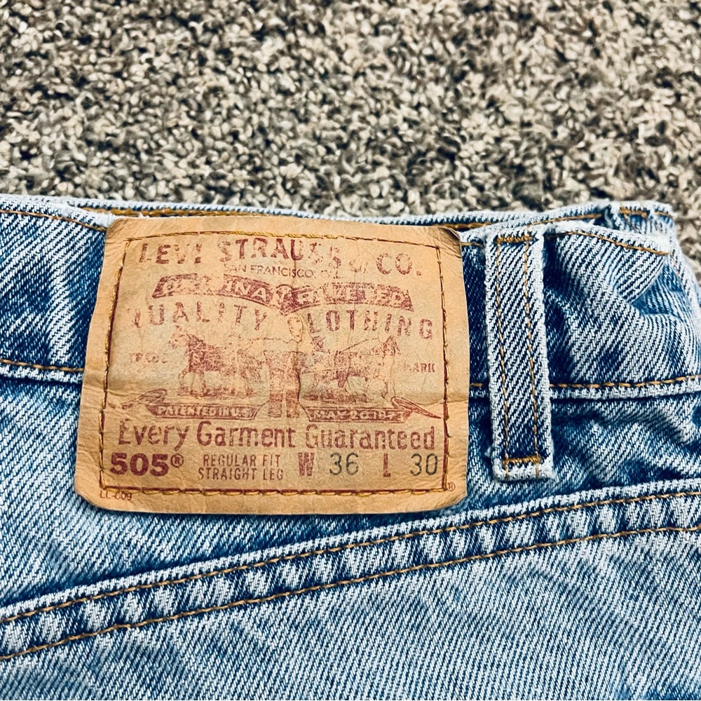 90s Levi’s 505 Straight Leg Jeans Size 36 - Picture 6 of 13